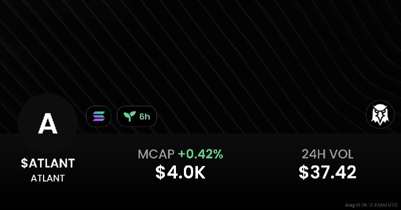 $ATLANT $4,036.99 - ATLANT / USDC on Solana / Pump.fun - DEX Screener