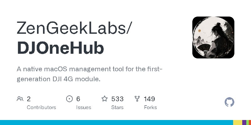 GitHub - ZenGeekLabs/DJOneHub: A native macOS management tool for the first-generation DJI 4G module.